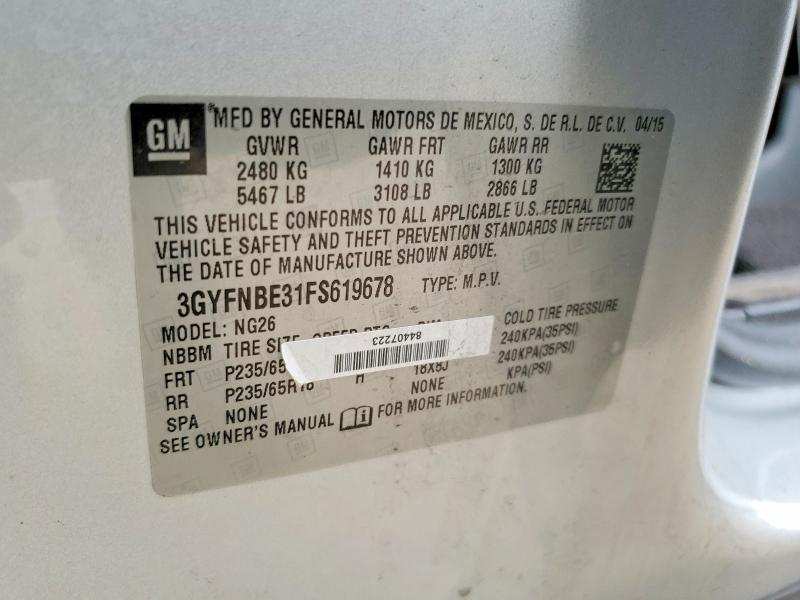 Продажа на аукционе авто 2015 Cadillac Srx, vin: 3GYFNBE31FS619678, номер лота: 54548936