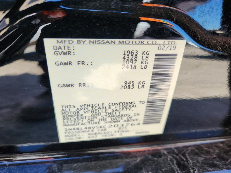 Продажа на аукционе авто 2019 Nissan Altima, vin: 1N4BL4BV5KC203764, номер лота: 52568266
