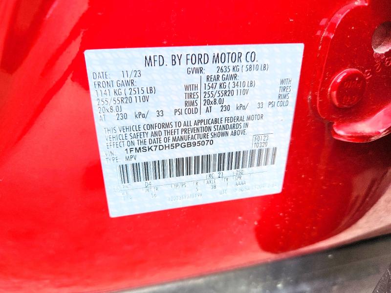 Продаж на аукціоні авто 2023 Ford Explorer, vin: 1FMSK7DH5PGB95070, номер лоту: 55081466