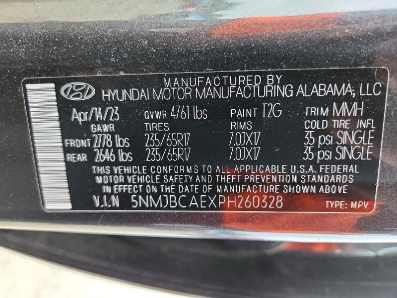 54255986 :رقم المزاد ، 5NMJBCAEXPH260328 vin ، 2023 Hyundai Tucson مزاد بيع