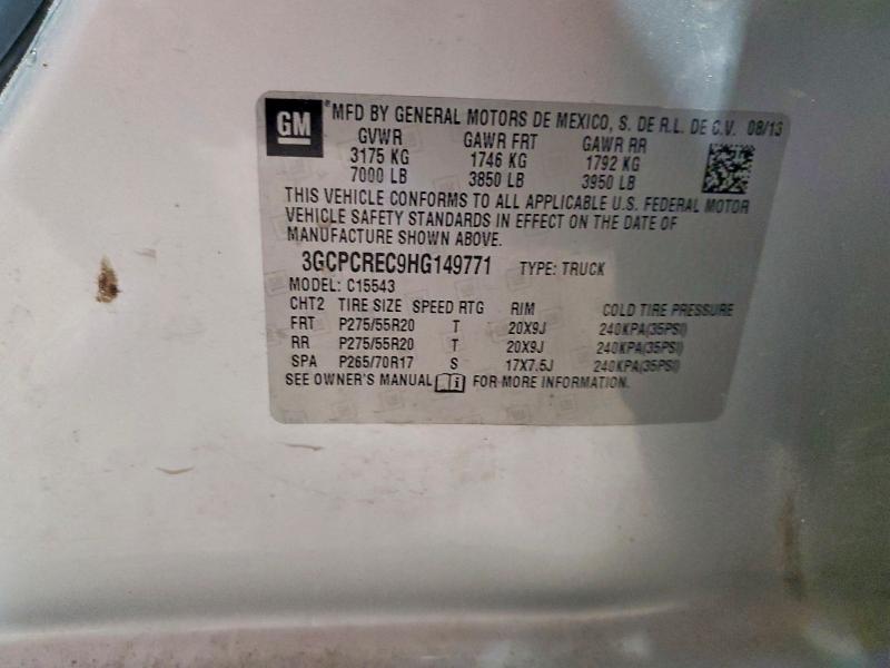 2017 Chevrolet Silverado მანქანა იყიდება აუქციონზე, vin: 3GCPCREC9HG149771, აუქციონის ნომერი: 55023906