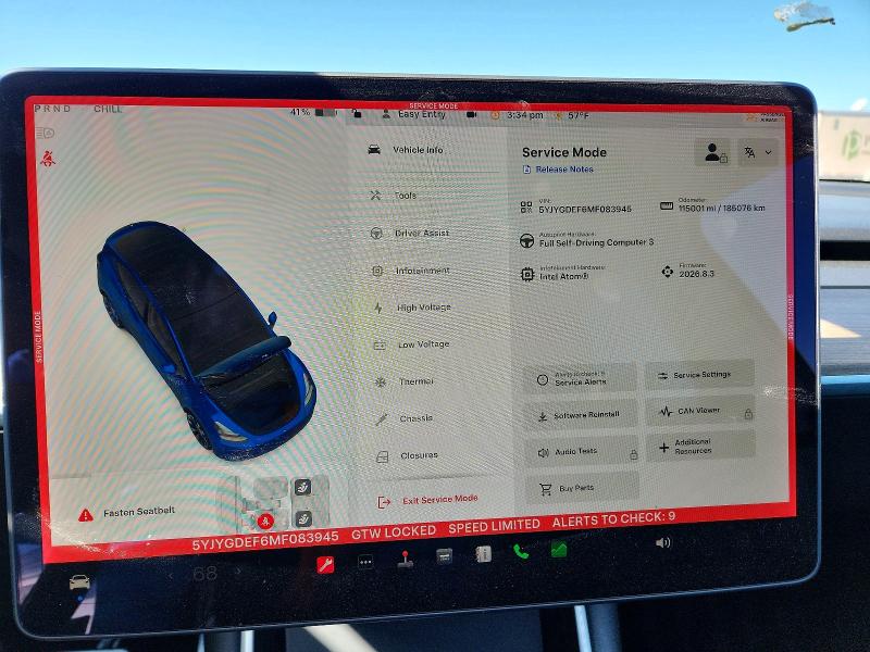 Продажа на аукционе авто 2021 Tesla Model Y, vin: 5YJYGDEF6MF083945, номер лота: 53264266