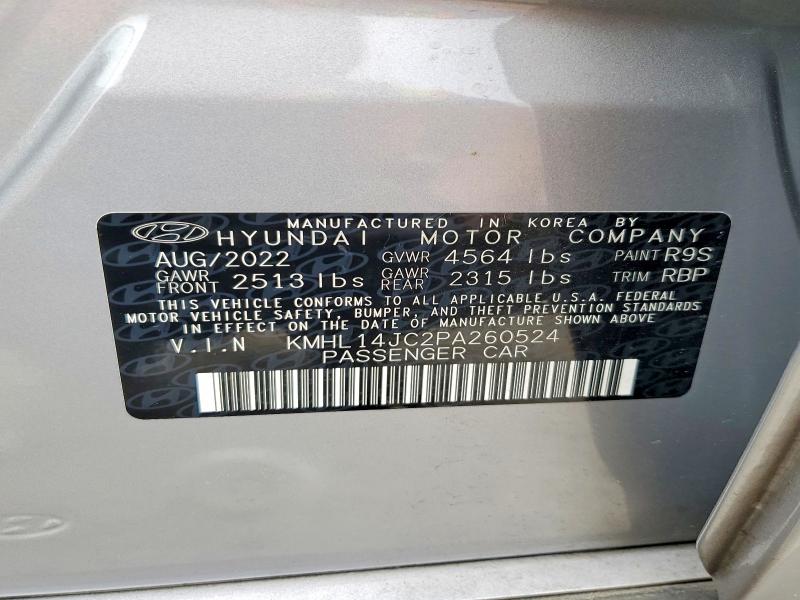 Aukcja sprzedaży 2023 Hyundai Sonata, vin: KMHL14JC2PA260524, numer aukcji: 52689536