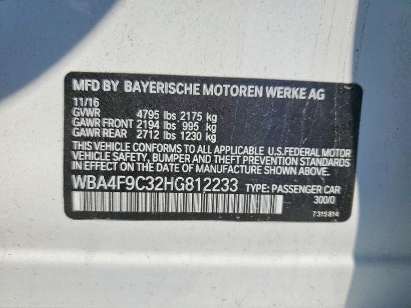 Продаж на аукціоні авто 2017 Bmw 430xi, vin: WBA4F9C32HG812233, номер лоту: 53597666