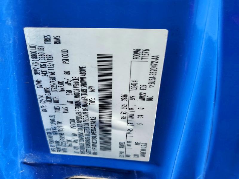 53123526 :رقم المزاد ، 1FMNE3BL9EDA57812 vin ، 2014 Ford Econoline مزاد بيع