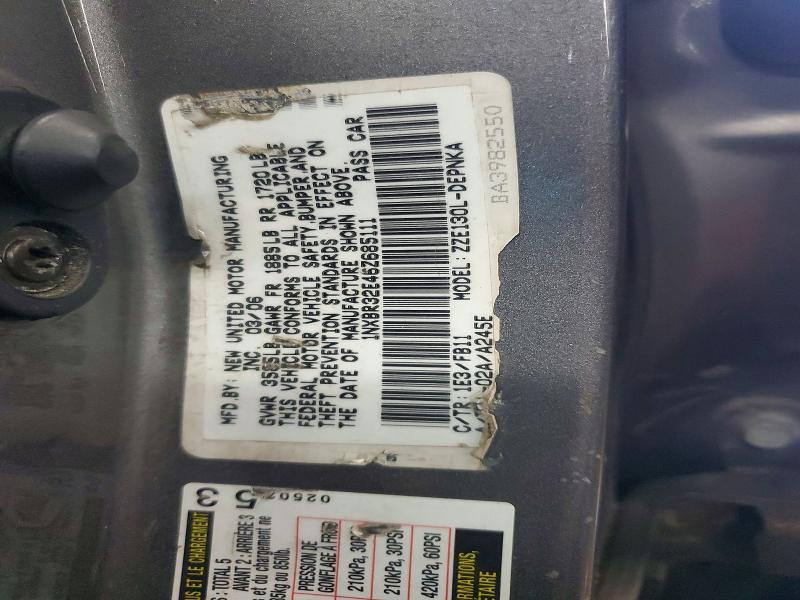 2006 Toyota Corolla მანქანა იყიდება აუქციონზე, vin: 1NXBR32E46Z685111, აუქციონის ნომერი: 54882026