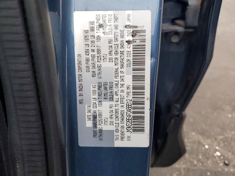 2015 Mazda Cx-5 მანქანა იყიდება აუქციონზე, vin: JM3KE2BE4F0466612, აუქციონის ნომერი: 54554996