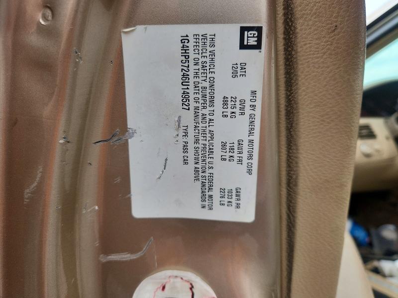 2006 Buick Lucerne მანქანა იყიდება აუქციონზე, vin: 1G4HP57246U149527, აუქციონის ნომერი: 54795446