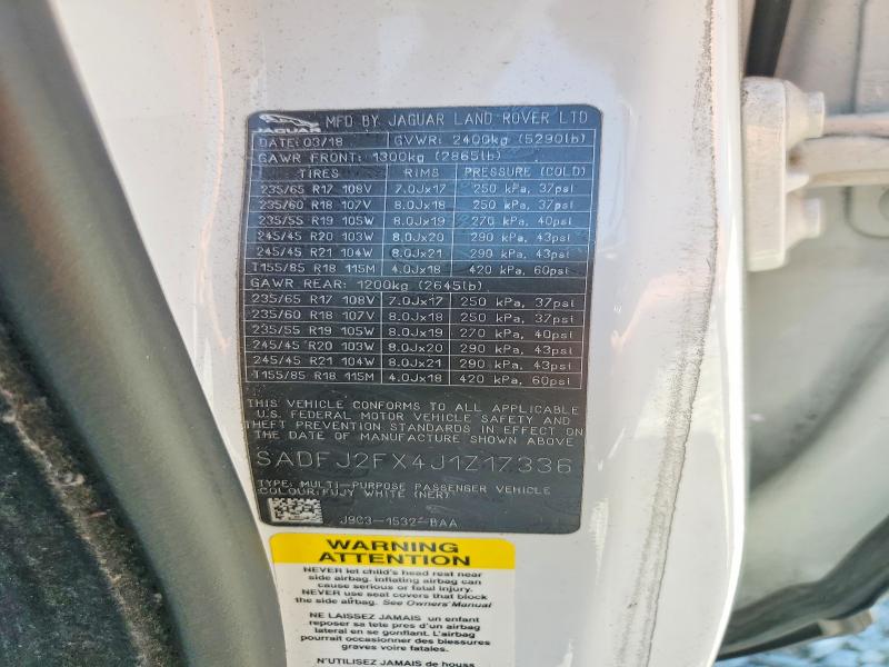 Продажа на аукционе авто 2018 Jaguar E-pace, vin: SADFJ2FX4J1Z17336, номер лота: 53670356