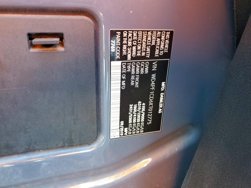 Aukcja sprzedaży 2019 Mercedes Benz Sprinter, vin: WD4PF1CD6KT012775, numer aukcji: 52653716