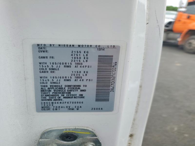2015 Nissan Nv200 მანქანა იყიდება აუქციონზე, vin: 3N6CM0KN2FK700966, აუქციონის ნომერი: 52690636