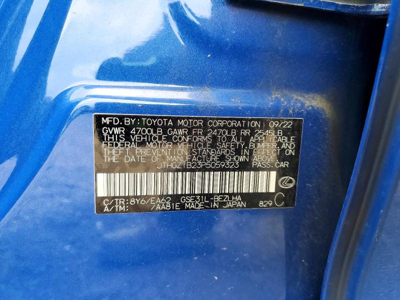 Aukcja sprzedaży 2023 Lexus Is 350, vin: JTHGZ1B23P5059323, numer aukcji: 53227936
