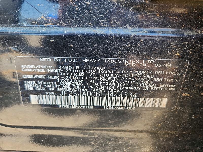 Продажа на аукционе авто 2015 Subaru Forester, vin: JF2SJADC6FH444334, номер лота: 52263656