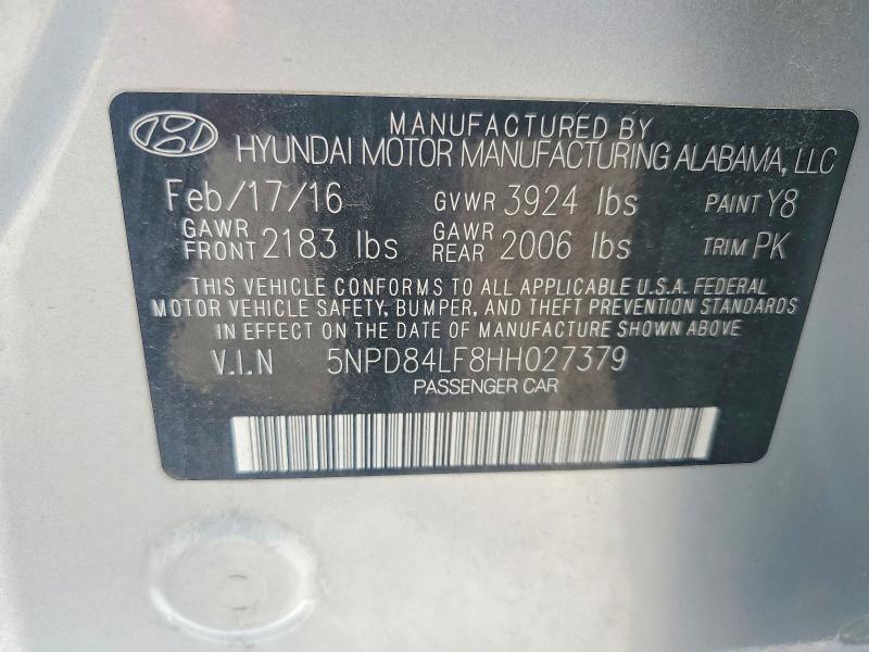Aukcja sprzedaży 2017 Hyundai Elantra, vin: 5NPD84LF8HH027379, numer aukcji: 54866316