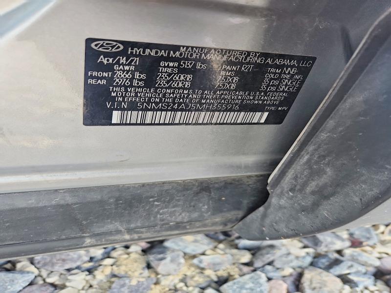 54166016 :رقم المزاد ، 5NMS24AJ5MH355916 vin ، 2021 Hyundai Santa Fe مزاد بيع
