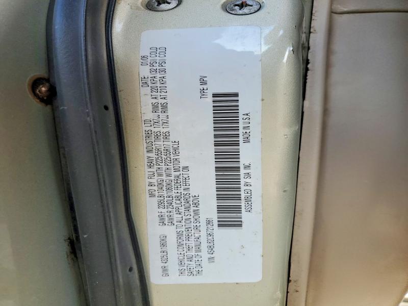 52568296 :رقم المزاد ، 4S4BL62C967212661 vin ، 2006 Subaru Legacy مزاد بيع