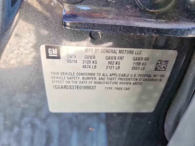 2014 Cadillac Cts მანქანა იყიდება აუქციონზე, vin: 1G6AR5S37E0188637, აუქციონის ნომერი: 53710206