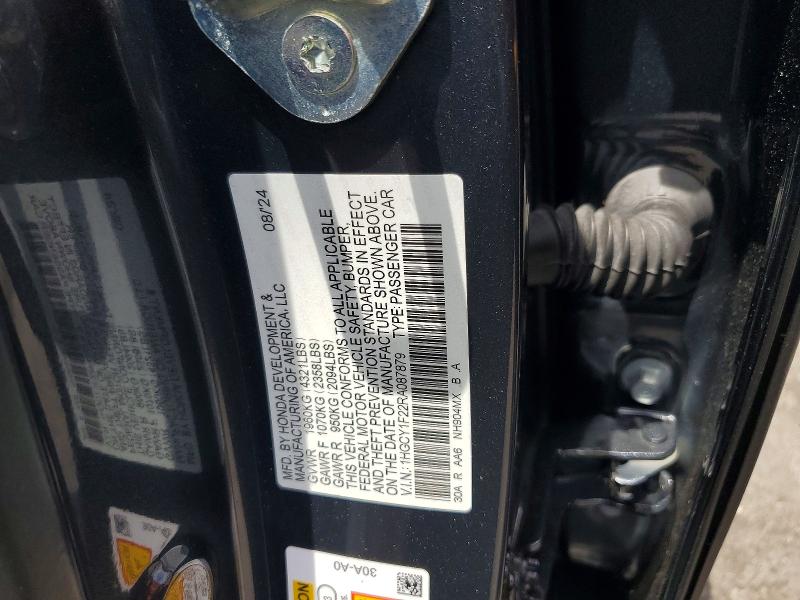 Aukcja sprzedaży 2024 Honda Accord, vin: 1HGCY1F22RA087879, numer aukcji: 53099736