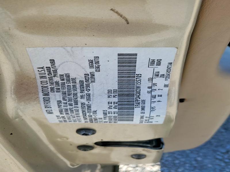 2002 Ford Focus მანქანა იყიდება აუქციონზე, vin: 1FAFP34382W155705, აუქციონის ნომერი: 54542916
