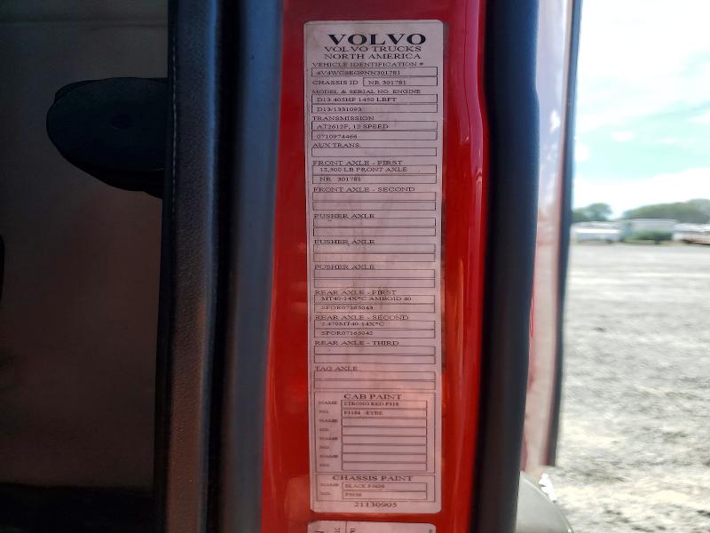 2022 Volvo Vnr მანქანა იყიდება აუქციონზე, vin: 4V4WC9EG9NN301781, აუქციონის ნომერი: 51469456