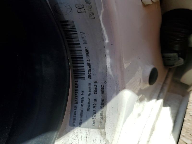 Продажа на аукционе авто 2017 Maserati Ghibli, vin: ZAM57RTLXH1198857, номер лота: 50278366