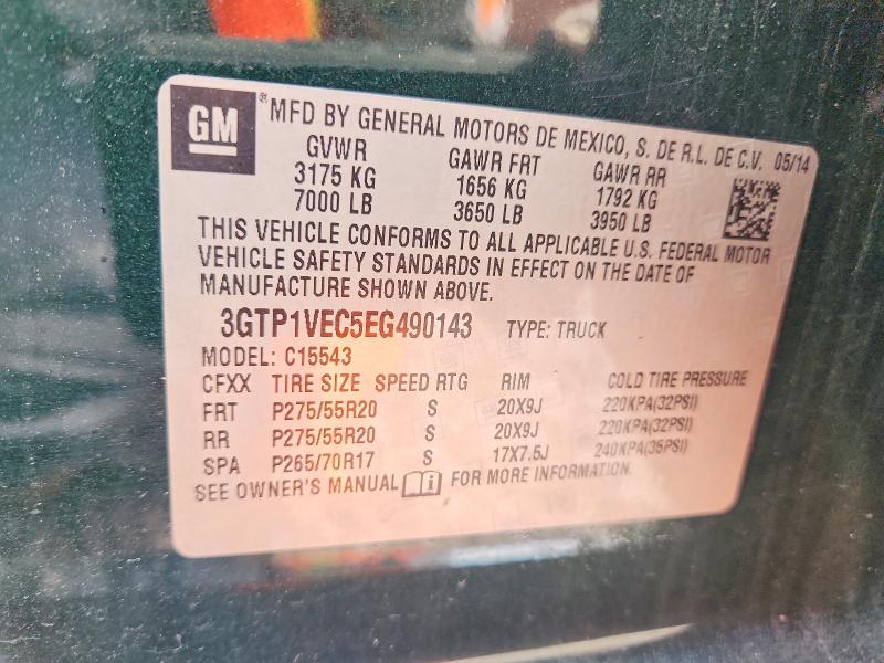 Продажа на аукционе авто 2014 Gmc Sierra, vin: 3GTP1VEC5EG490143, номер лота: 54049086