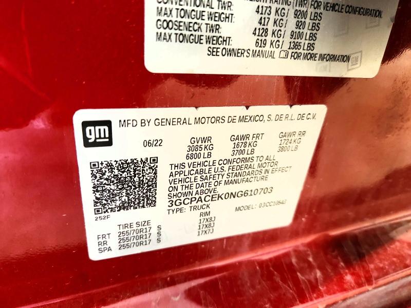 2022 Chevrolet Silverado მანქანა იყიდება აუქციონზე, vin: 3GCPACEK0NG610703, აუქციონის ნომერი: 54435136
