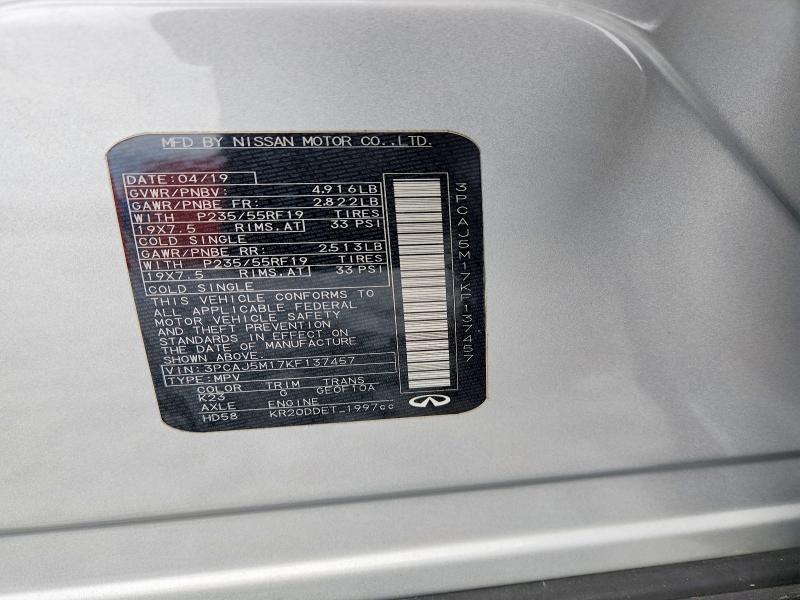 Продажа на аукционе авто 2019 Infiniti Qx50, vin: 3PCAJ5M17KF137457, номер лота: 52609456