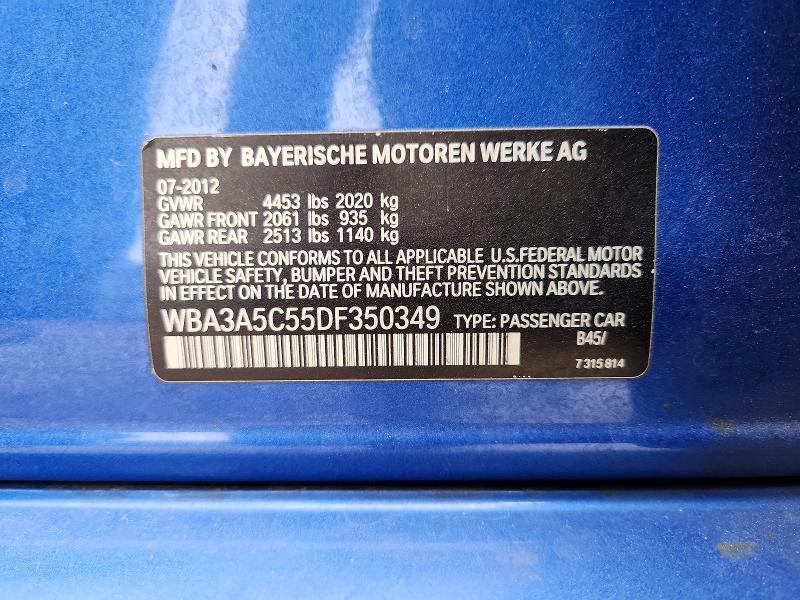 Aukcja sprzedaży 2013 Bmw 328, vin: WBA3A5C55DF350349, numer aukcji: 54441096