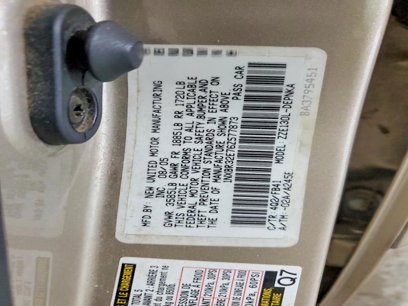 Aukcja sprzedaży 2006 Toyota Corolla, vin: 1NXBR32E76Z577873, numer aukcji: 53214476