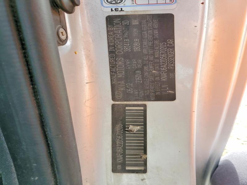 53843956 :رقم المزاد ، KNAFU6A22D5670205 vin ، 2013 Kia Forte مزاد بيع