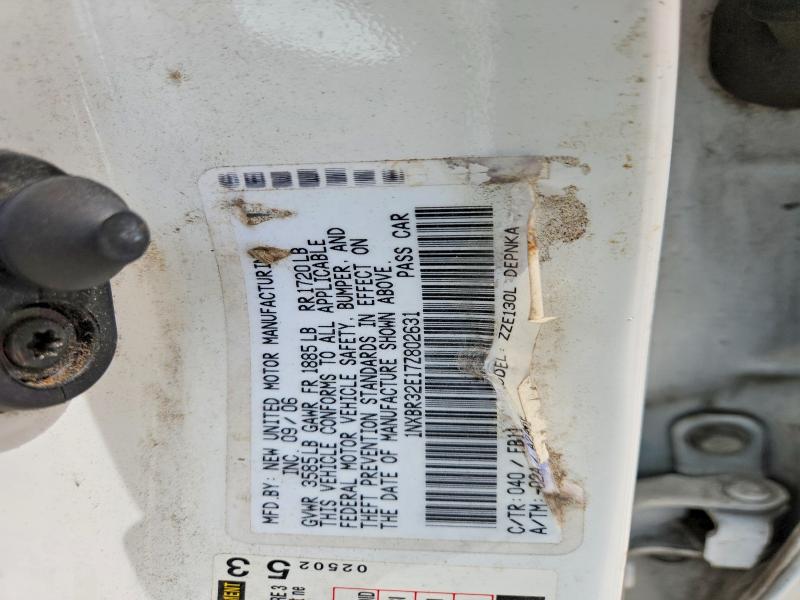 Aukcja sprzedaży 2007 Toyota Corolla, vin: 1NXBR32E17Z802631, numer aukcji: 52703536
