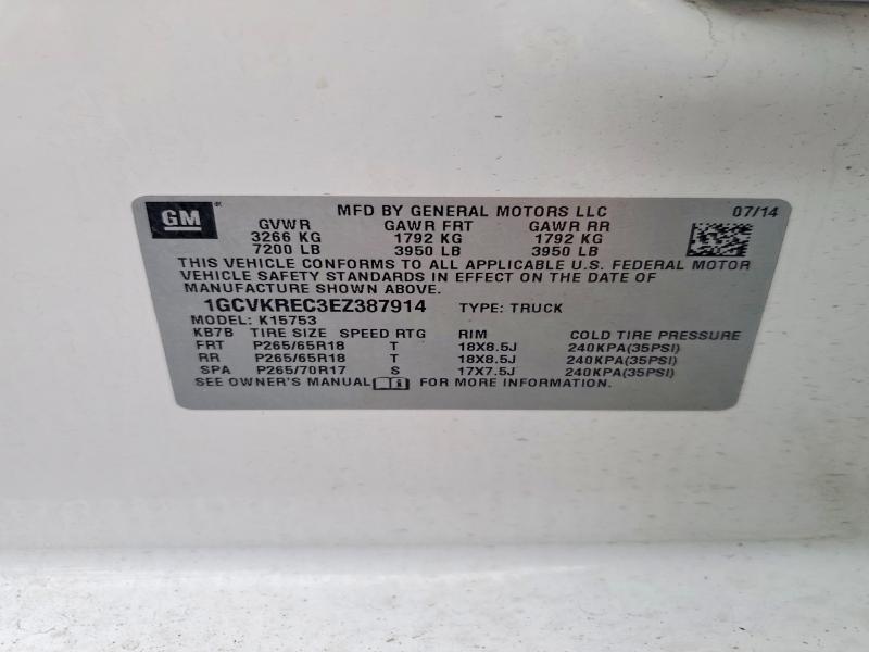 Продажа на аукционе авто 2014 Chevrolet Silverado, vin: 1GCVKREC3EZ387914, номер лота: 53368266