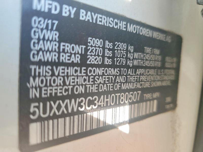 Продаж на аукціоні авто 2017 Bmw X4, vin: 5UXXW3C34H0T80507, номер лоту: 54201336