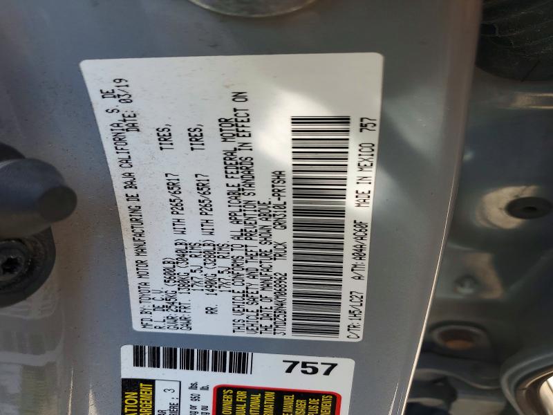 Aukcja sprzedaży 2019 Toyota Tacoma, vin: 3TMDZ5BN4KM068962, numer aukcji: 54080716