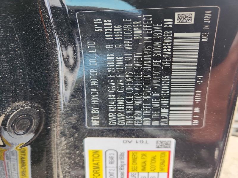 Aukcja sprzedaży 2025 Honda Civic, vin: JHMFL4H91SX006295, numer aukcji: 54327036