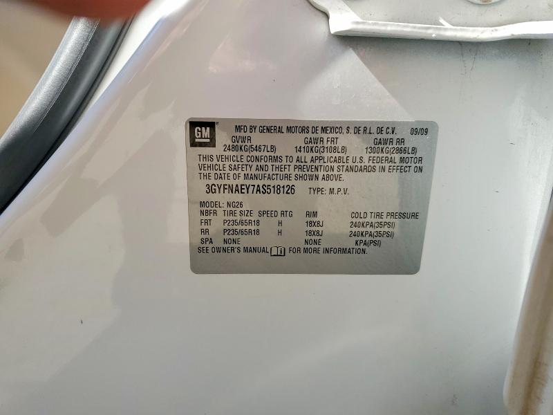 Продажа на аукционе авто 2010 Cadillac Srx, vin: 3GYFNAEY7AS518126, номер лота: 52957086