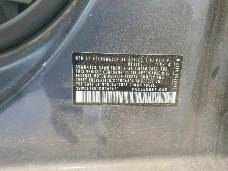 Продаж на аукціоні авто 2019 Volkswagen Jetta, vin: 3VWC57BU1KM095673, номер лоту: 53723496