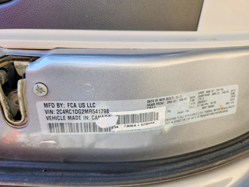 Продаж на аукціоні авто 2021 Chrysler Voyager, vin: 2C4RC1DG2MR541798, номер лоту: 52085996