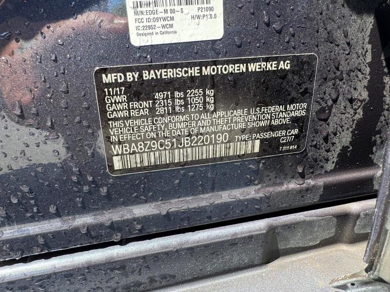 2018 Bmw 330 მანქანა იყიდება აუქციონზე, vin: WBA8Z9C51JB220190, აუქციონის ნომერი: 54628606
