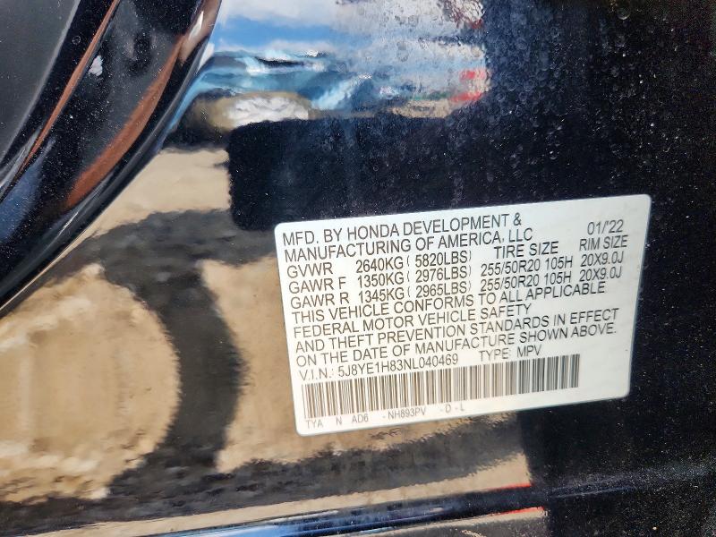 Aukcja sprzedaży 2022 Acura Mdx, vin: 5J8YE1H83NL040469, numer aukcji: 54281336