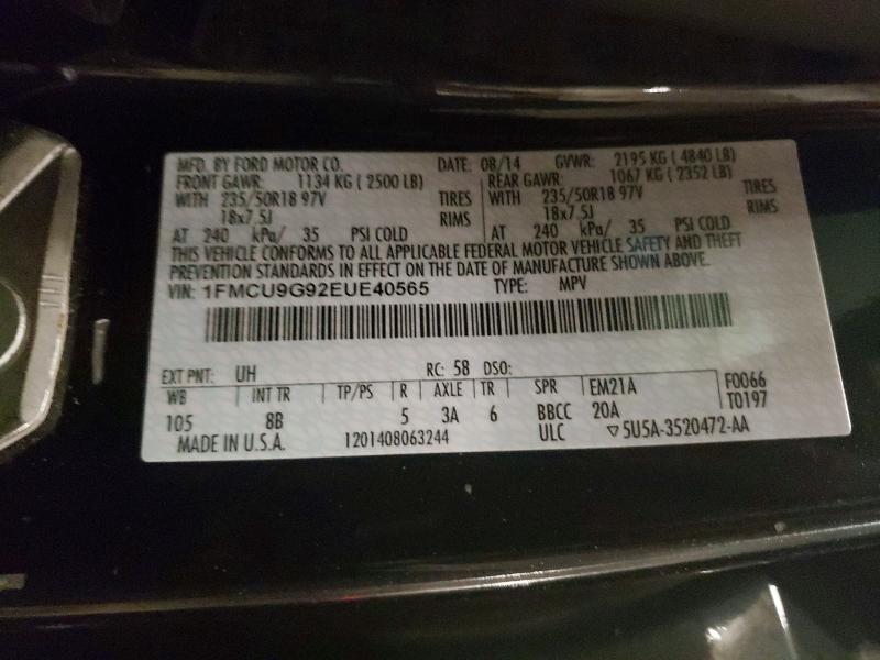 Aukcja sprzedaży 2014 Ford Escape, vin: 1FMCU9G92EUE40565, numer aukcji: 54229206