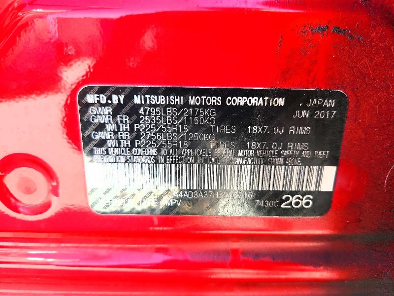 Продажа на аукционе авто 2017 Mitsubishi Outlander, vin: JA4AD3A37HZ066016, номер лота: 52264086