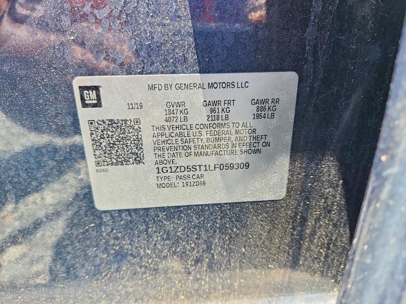 Продаж на аукціоні авто 2020 Chevrolet Malibu L, vin: 1G1ZD5ST1LF059309, номер лоту: 53401616