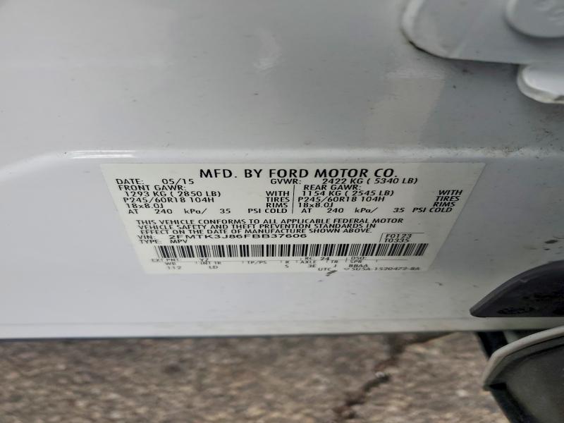 2015 Ford Edge მანქანა იყიდება აუქციონზე, vin: 2FMTK3J86FBB37606, აუქციონის ნომერი: 51784656