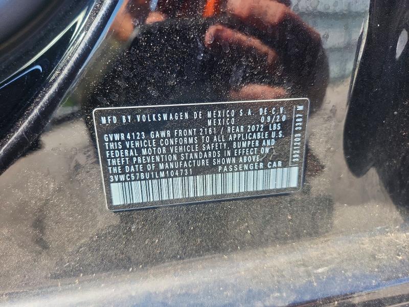 54275866 :رقم المزاد ، 3VWC57BU1LM104731 vin ، 2020 Volkswagen Jetta مزاد بيع