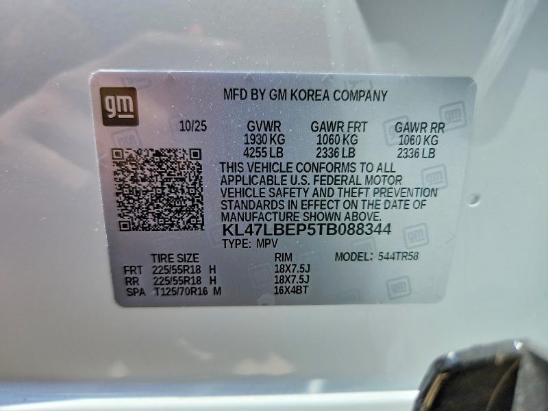 Aukcja sprzedaży 2026 Buick Envista, vin: KL47LBEP5TB088344, numer aukcji: 55089166