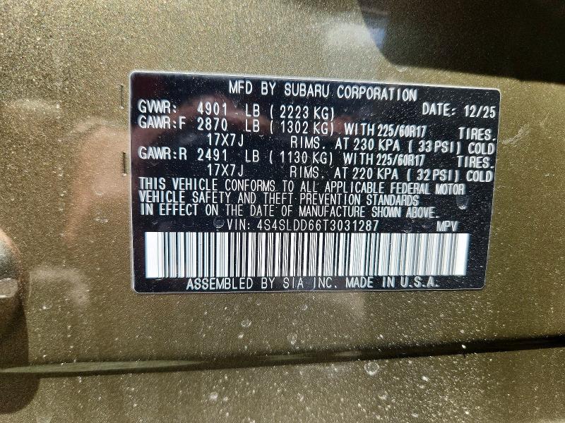 Продажа на аукционе авто 2026 Subaru Forester, vin: 4S4SLDD66T3031287, номер лота: 47773966