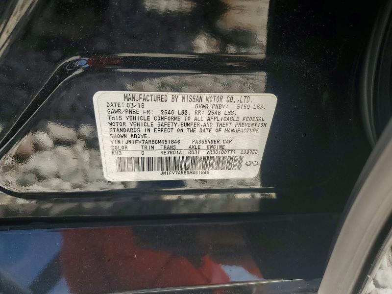 Aukcja sprzedaży 2016 Infiniti Q50, vin: JN1FV7AR8GM451846, numer aukcji: 53540756