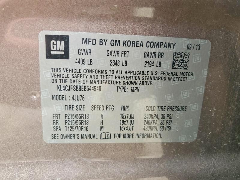 Продаж на аукціоні авто 2014 Buick Encore, vin: KL4CJFSB8EB544540, номер лоту: 54457726